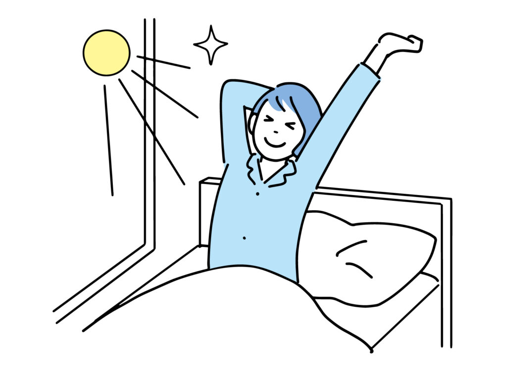 朝日が入る部屋